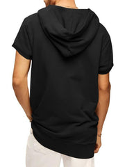 Men's knitted all-match casual hooded short-sleeved T-shirt - 808Lush