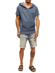 Men's knitted all-match casual hooded short-sleeved T-shirt - 808Lush