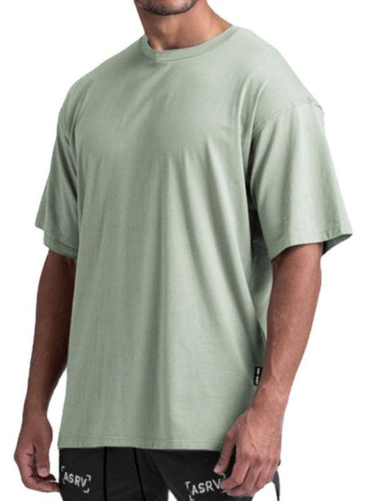 Men's knitted casual sports round neck short-sleeved quick-drying T-shirt - 808Lush