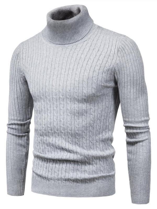 Men's knitted sweater cross-border turtleneck slim fit bottoming sweater - 808Lush