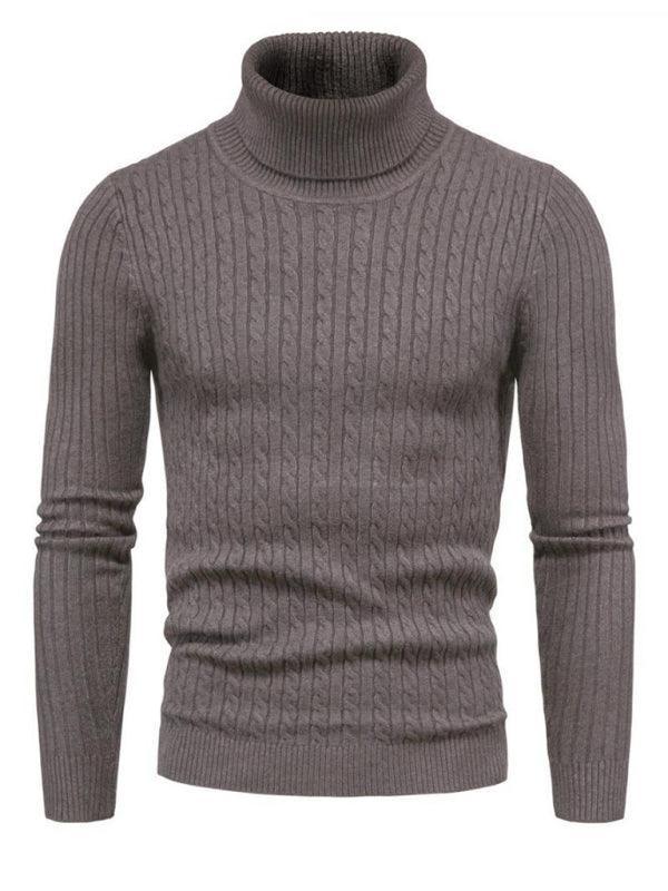 Men's knitted sweater cross-border turtleneck slim fit bottoming sweater - 808Lush