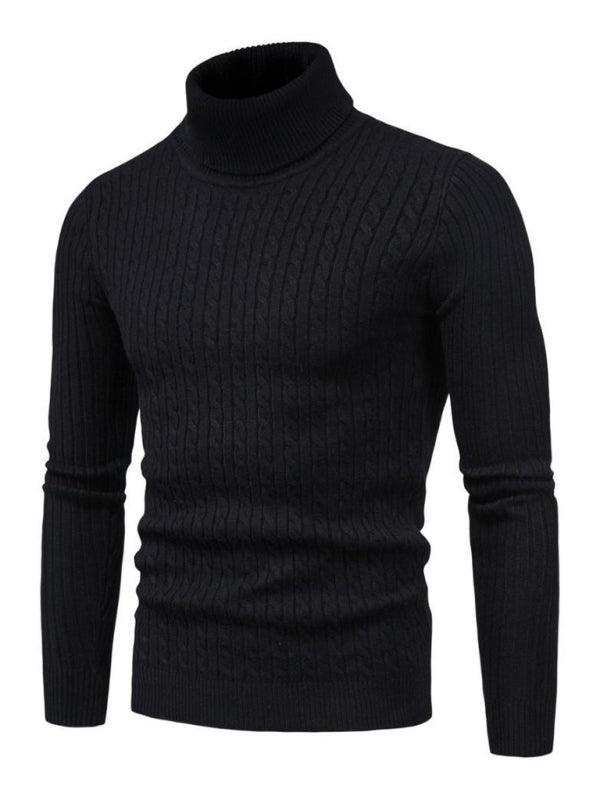 Men's knitted sweater cross-border turtleneck slim fit bottoming sweater - 808Lush