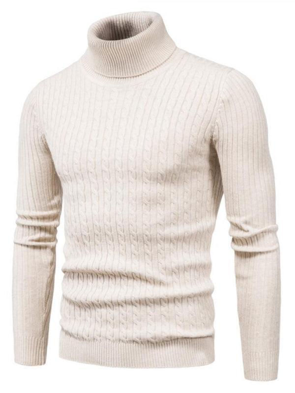 Men's knitted sweater cross-border turtleneck slim fit bottoming sweater - 808Lush