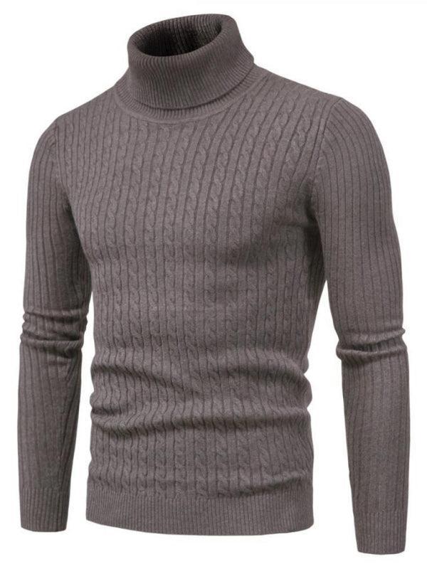 Men's knitted sweater cross-border turtleneck slim fit bottoming sweater - 808Lush