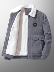 Men's lambswool lapel warm corduroy jacket - 808Lush