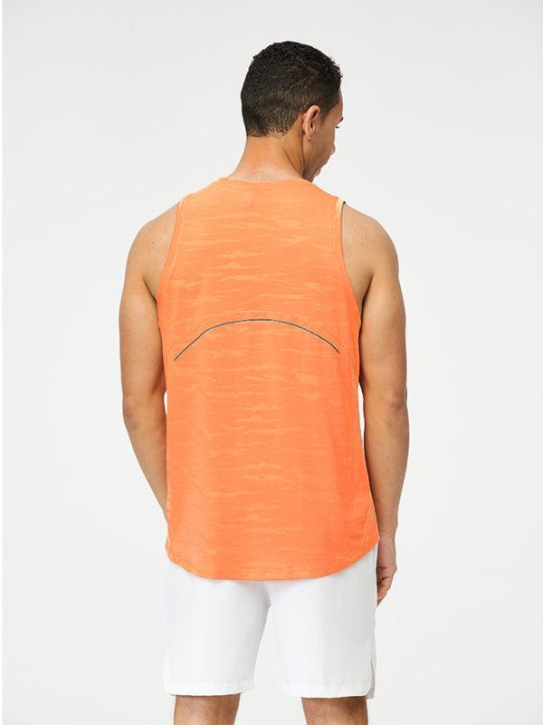 Men's loose round neck breathable and quick-drying running sports vest - 808Lush