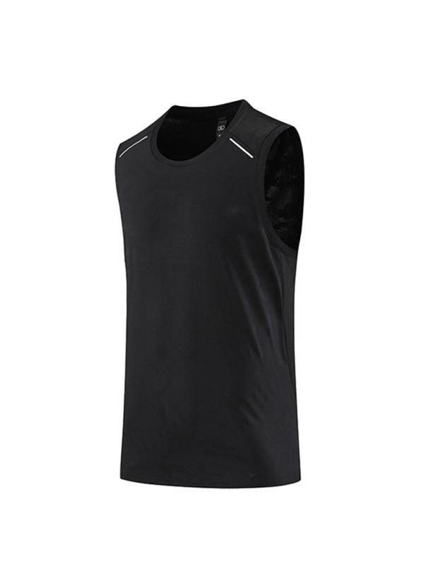 Men's loose round neck breathable and quick-drying running sports vest - 808Lush