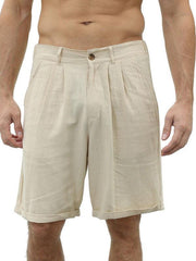 Men's casual beach shorts with buttons and elastic waist - 808Lush