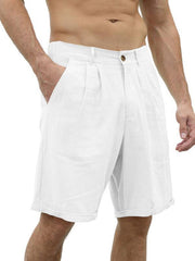 Men's casual beach shorts with buttons and elastic waist - 808Lush