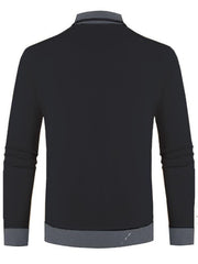 Men's half turtleneck plus velvet slim long-sleeved sweater - 808Lush