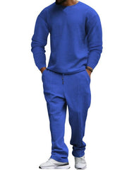 Men's long-sleeved trousers round-neck casual suit - 808Lush