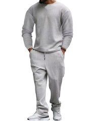 Men's long-sleeved trousers round-neck casual suit - 808Lush