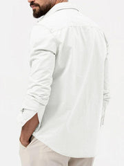 Men's multi-pocket casual long-sleeved shirt top - 808Lush