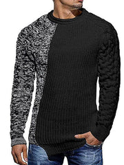 Men's round neck long sleeve knitted slim sweater - 808Lush