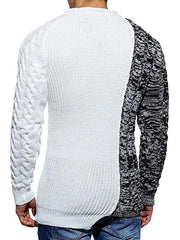 Men's round neck long sleeve knitted slim sweater - 808Lush