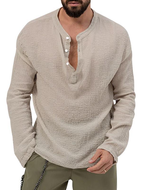 Men's casual long-sleeved shirt and trousers suit - 808Lush