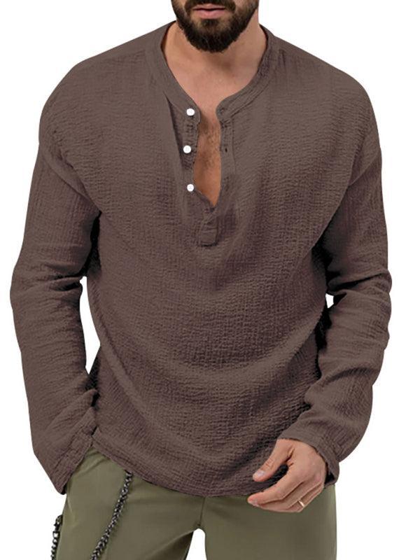 Men's casual long-sleeved shirt and trousers suit - 808Lush