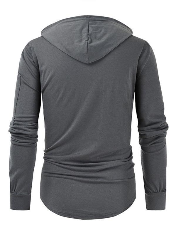 Men's lace-up sports casual pullover hooded sweatshirt - 808Lush