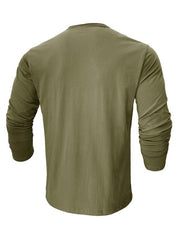 Men's round neck long sleeve cotton t-shirt - 808Lush