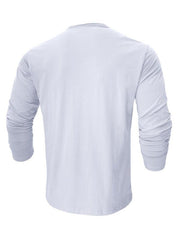 Men's round neck long sleeve cotton t-shirt - 808Lush