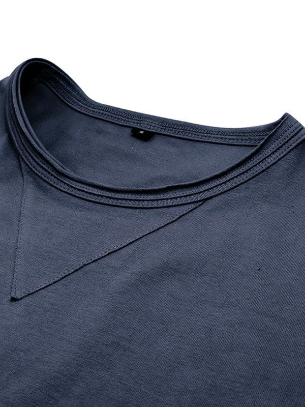 Men's round neck long sleeve cotton t-shirt - 808Lush