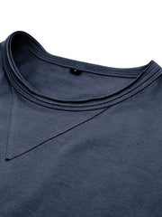 Men's round neck long sleeve cotton t-shirt - 808Lush