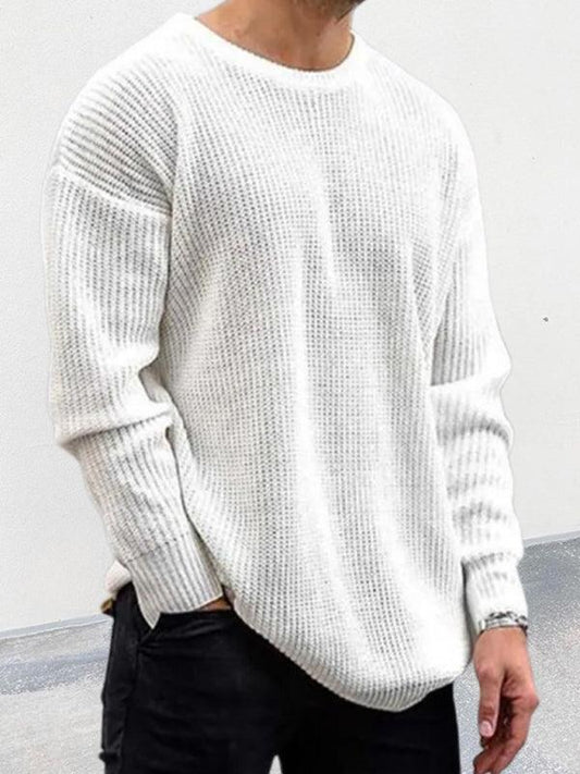 Men's round neck long sleeve pullover sweater - 808Lush