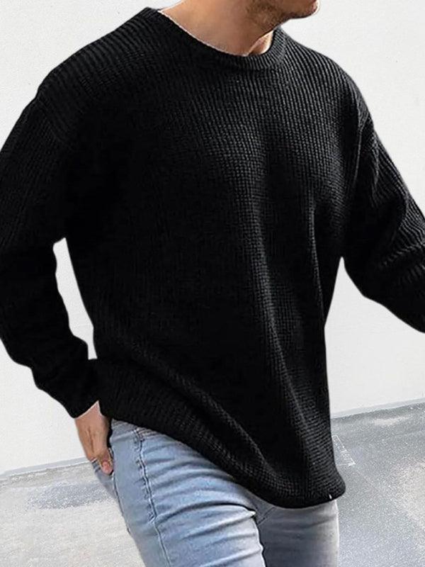 Men's round neck long sleeve pullover sweater - 808Lush