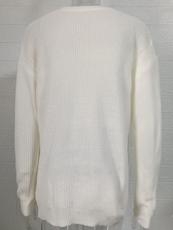 Men's round neck long sleeve pullover sweater - 808Lush