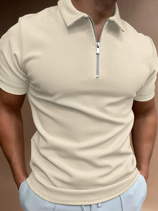 Men's short sleeve lapel casual fit polo shirt - 808Lush