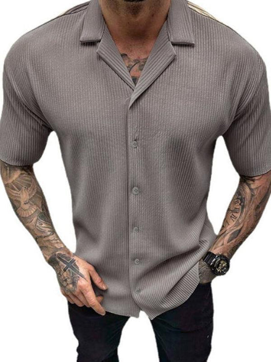 Men's short-sleeved shirt men's casual cardigan - 808Lush