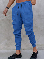 Men's sports pants, loose legged, multi-pocket casual trousers - 808Lush