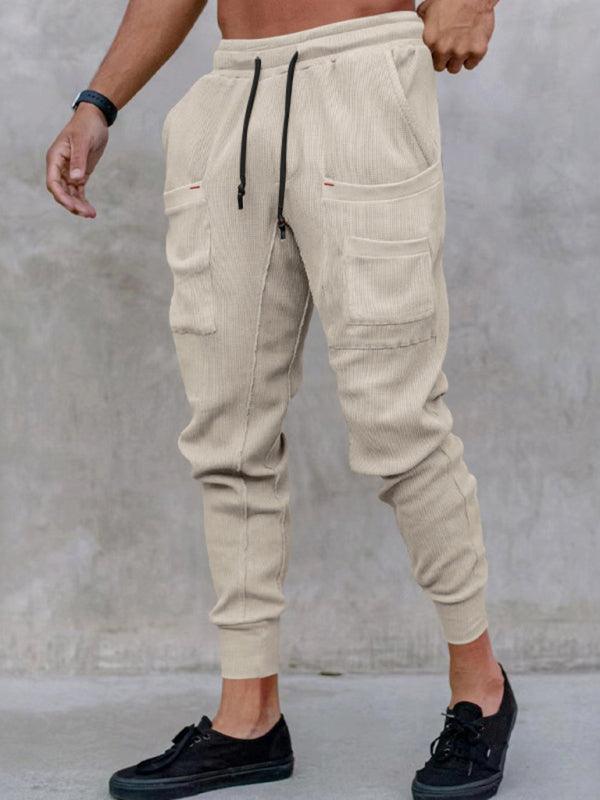 Men's sports pants, loose legged, multi-pocket casual trousers - 808Lush