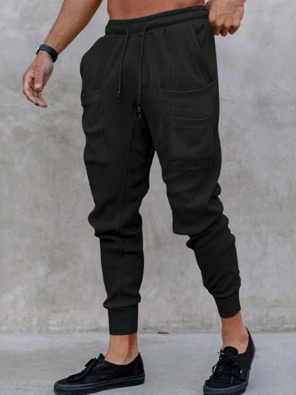 Men's sports pants, loose legged, multi-pocket casual trousers - 808Lush