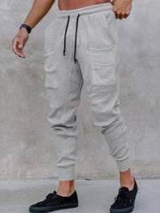 Men's sports pants, loose legged, multi-pocket casual trousers - 808Lush