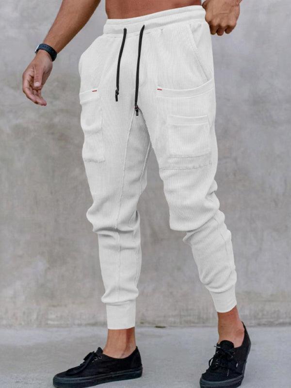 Men's sports pants, loose legged, multi-pocket casual trousers - 808Lush