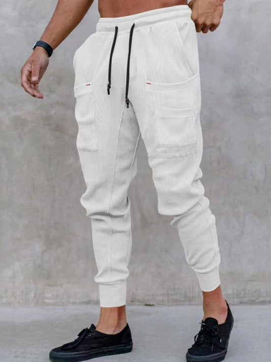 Men's sports pants, loose legged, multi-pocket casual trousers - 808Lush