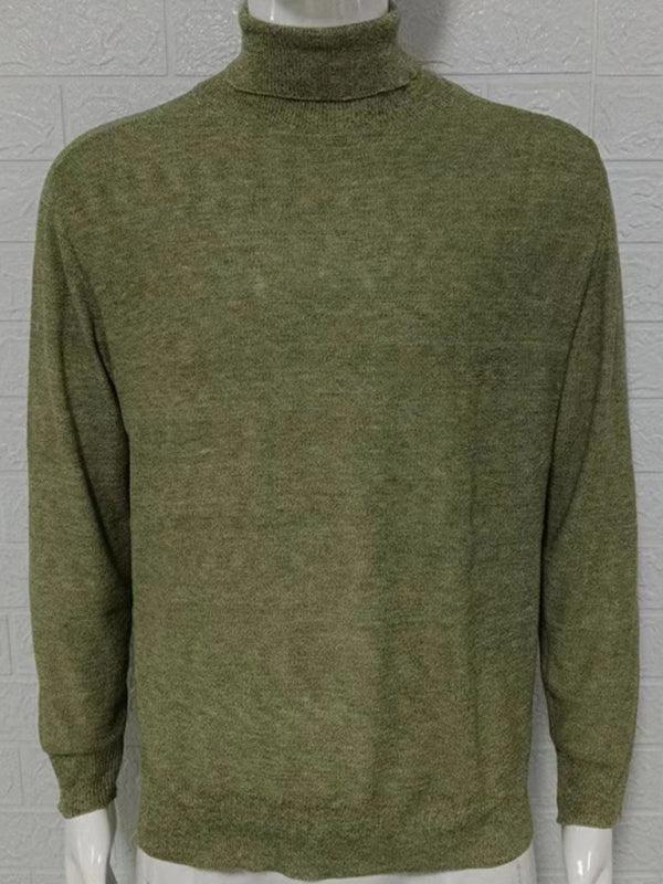 Men's turtleneck sweater slim fit pullover bottoming sweater - 808Lush