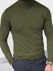 Men's turtleneck sweater slim fit pullover bottoming sweater - 808Lush