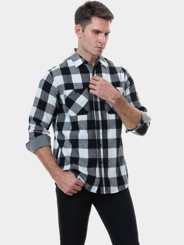 Men's plaid shirt flannel ground shirt - 808Lush