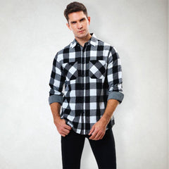 Men's plaid shirt flannel ground shirt - 808Lush