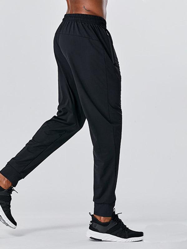 Men's quick-drying elastic casual fitness training zipper trousers - 808Lush