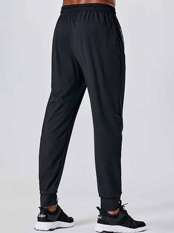 Men's quick-drying elastic casual fitness training zipper trousers - 808Lush