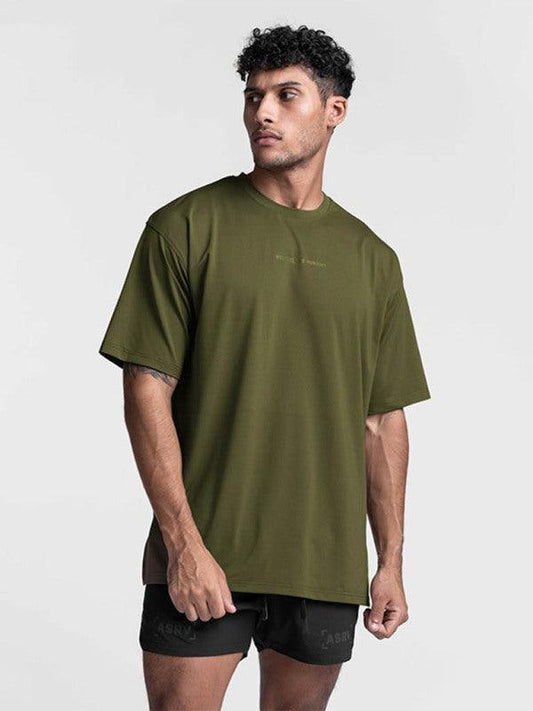 Men's round neck short-sleeved solid color quick-drying all-match sports T-shirt - 808Lush