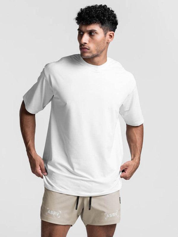 Men's round neck short-sleeved solid color quick-drying all-match sports T-shirt - 808Lush