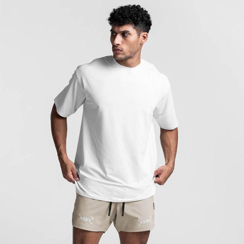 Men's round neck short-sleeved solid color quick-drying all-match sports T-shirt - 808Lush