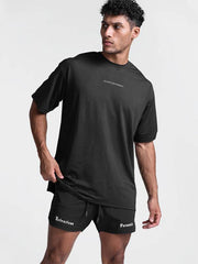 Men's round neck short-sleeved solid color quick-drying all-match sports T-shirt - 808Lush