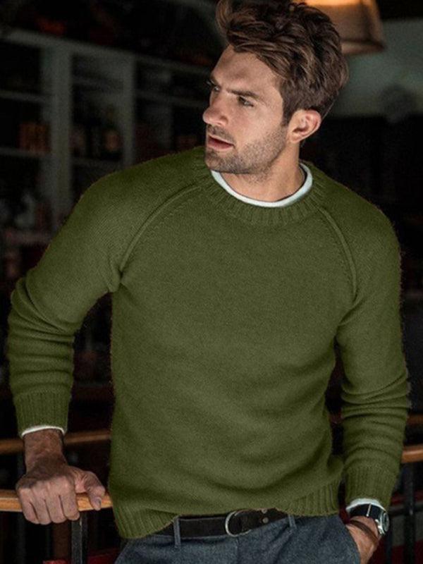 Men's round neck slim fit tops and sweaters - 808Lush