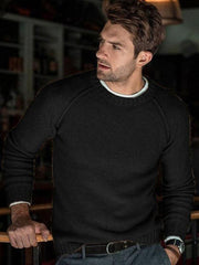 Men's round neck slim fit tops and sweaters - 808Lush