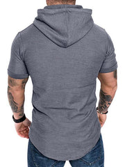 Men's short-sleeved T-shirt sports casual sweater men's hoodie - 808Lush